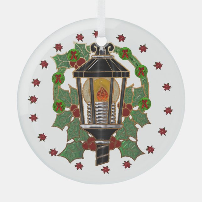 Adorno De Cristal Navidades Lantern Stain Glass (Anverso)
