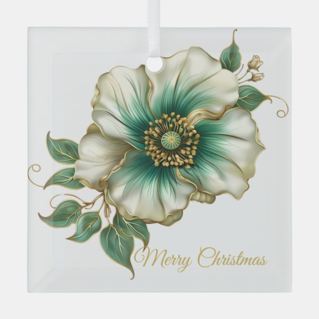 Adorno De Cristal Navidades Magnolia Glass Ornament (Anverso)