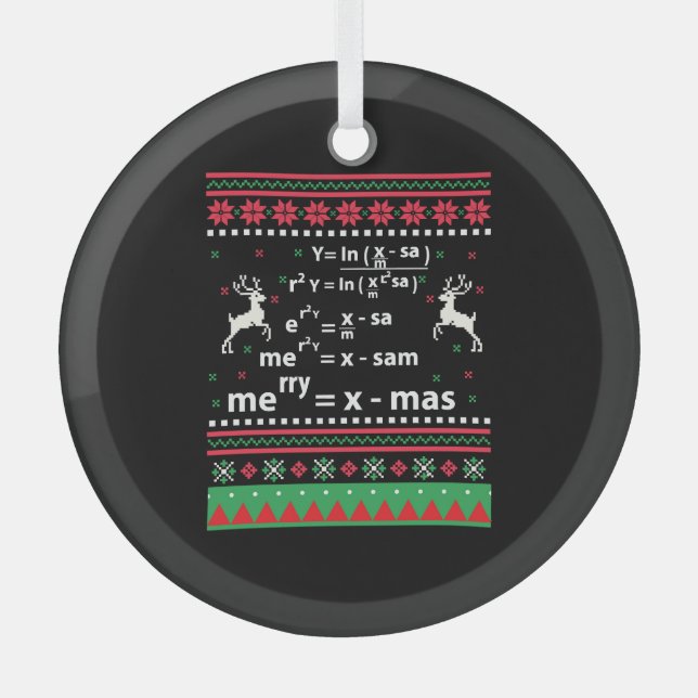 ADORNO DE CRISTAL NAVIDADES MATH (Anverso)