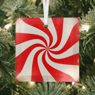 Adorno De Cristal Navidades menta de hierbabuena de candy apariencia
