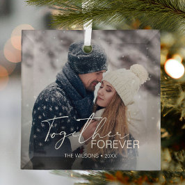 Adorno De Cristal Navidades mínimos modernos foto en pareja