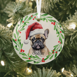 Adorno De Cristal Navidades Perro Tan Frenchie Bulldog Mascota franc