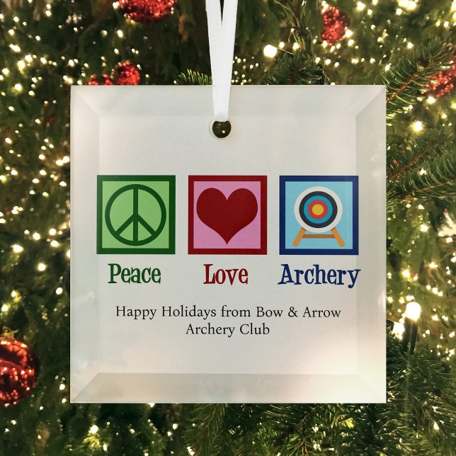 Adorno De Cristal Navidades Personalizados de  de Peace Love Archery (Subido por el creador)