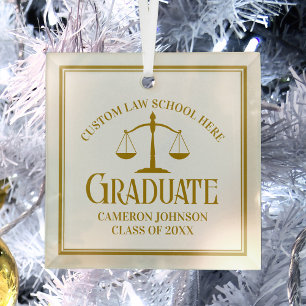 Adorno De Cristal Navidades Personalizados de la Facultad de Derecho