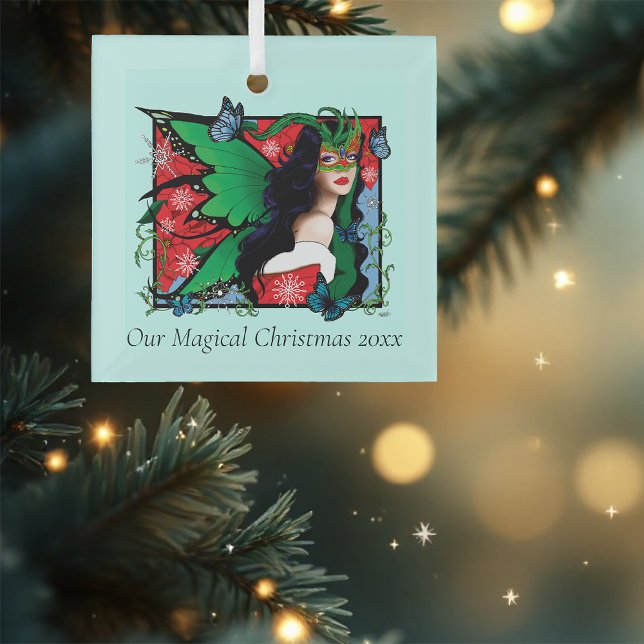 Adorno De Cristal Navidades rojos verdes solsticio hadas (Subido por el creador)