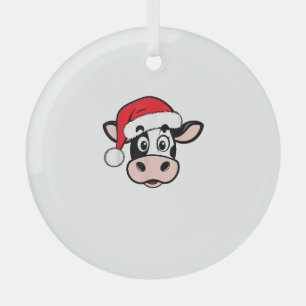 Adorno De Cristal Navidades Vacas Santa Cute Chicas De Noche De Noch