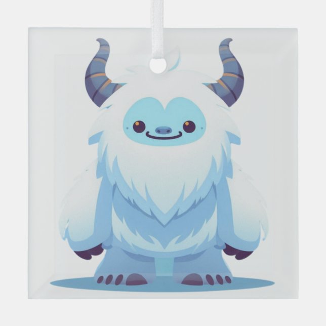 Adorno De Cristal Navidades/yeti de invierno (Anverso)