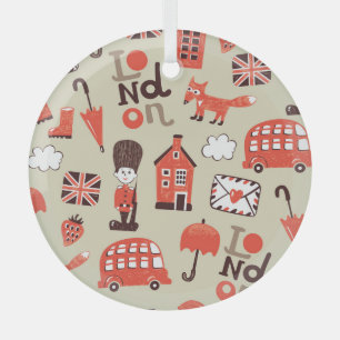 Adorno De Cristal Niños de Londres: Diseño de patrones divertidos