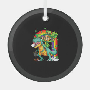 Adorno De Cristal Niños Dino St Patricks Day Shirler Niños Chica