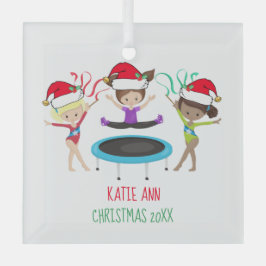 Adorno De Cristal Niños Personalizados de gimnasia educada Navidades
