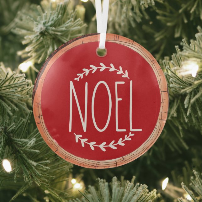 Adorno De Cristal Noel Typography Keepsake Tree (in situ)