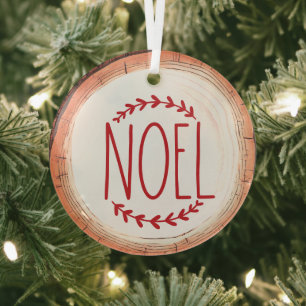 Adorno De Cristal Noel Typography Keepsake Tree