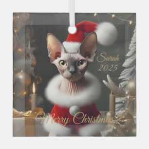 Adorno De Cristal Nombre del Mascota personalizado Foto Navidades de