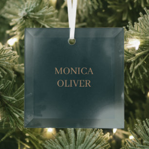 Adorno De Cristal Nombre personalizado minimalista moderno profesion