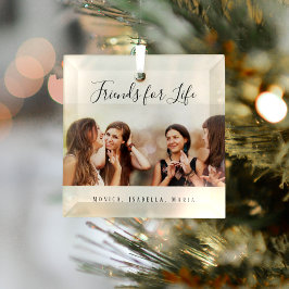 Adorno De Cristal Nombres de fotos de amigos por vida de un único ke