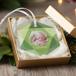 Adorno De Cristal Nuestra pequeña Gema August Birthstone Baby Stats
