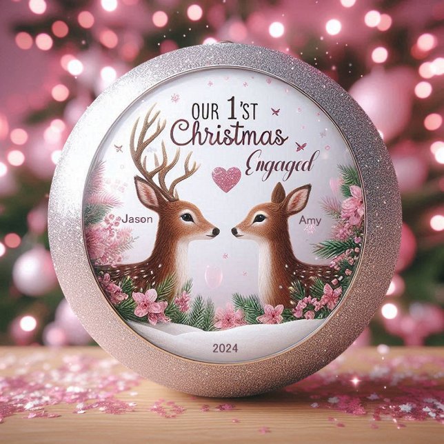 Adorno De Cristal Nuestra primera Navidad comprometió el honor (Subido por el creador)