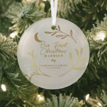 Nuestro Primer Navidad Casados Escritura Botánica