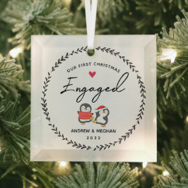 Adorno De Cristal Nuestros primeros Navidades comprometidos