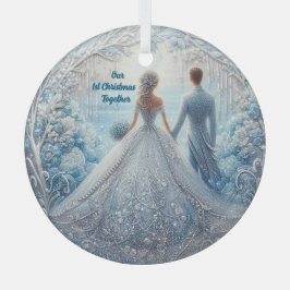 Adorno De Cristal Nuestros primeros Navidades juntos Ornament Person