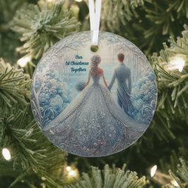 Adorno De Cristal Nuestros primeros Navidades juntos Ornament Person