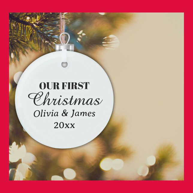 Adorno De Cristal Nuestros primeros nombres de Navidad año Keepsake (Subido por el creador)