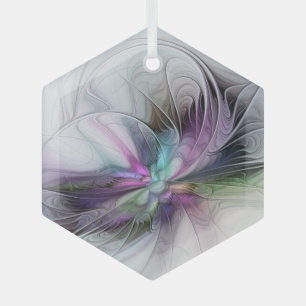 Adorno De Cristal Nueva vida, arte abstracto fractal de fantasía col