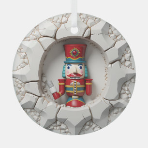 Adorno De Cristal Nutcracker Surprise Vintage