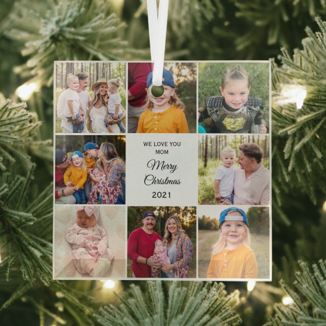 Adorno De Cristal Ocho fotos que te queremos mamá Navidades Cerámica (in situ)