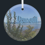 Adorno De Cristal Ogunquit, Maine<br><div class="desc">El nombre de 'Ogunquit' (Ogunquit) se refleja en el agua cerca de la hierba de la playa en Ogunquit,  Maine.</div>