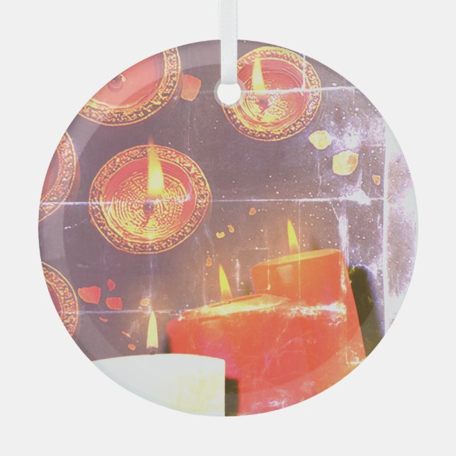 Adorno De Cristal Old red candles (Anverso)