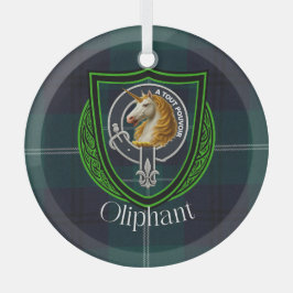 Adorno De Cristal Oliphant Scottish Clan Tartan & Crest