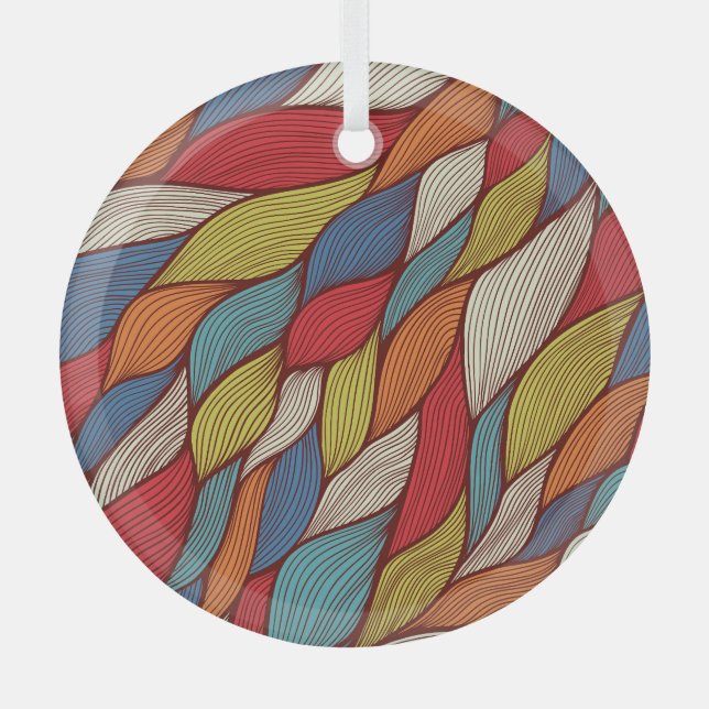 Adorno De Cristal Ondas De Mano: Resumen De Fondo Sin Marea. (Anverso)