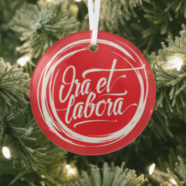 Adorno De Cristal Ora et labora