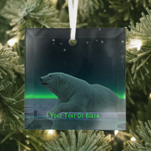 Adorno De Cristal Oso polar del borde del hielo