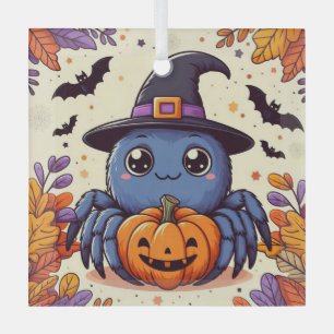 Adorno De Cristal Otoño/otoño/araña/bruja/halloween