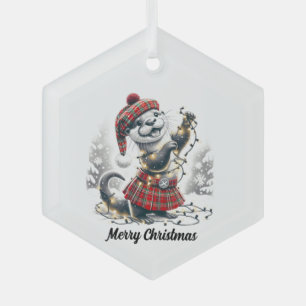 Adorno De Cristal Otter de Navidad Escocés