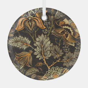 Adorno De Cristal Paisley floral india, patrón étnico sin fisuras.