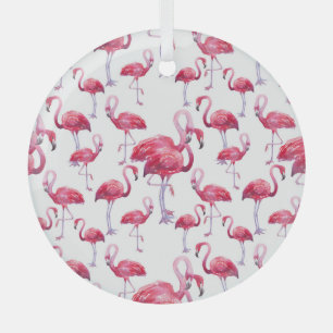 Adorno De Cristal Pájaro acuático Flamingo Exótico