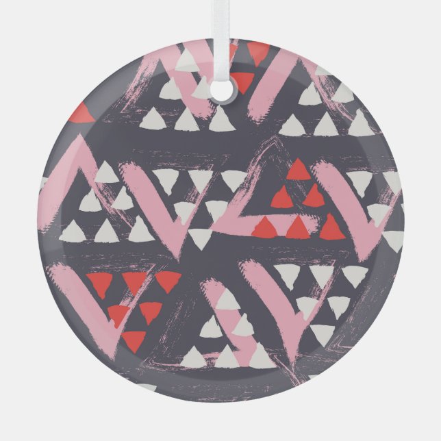 Adorno De Cristal Pantalla de patrón artístico dibujado a mano (Anverso)