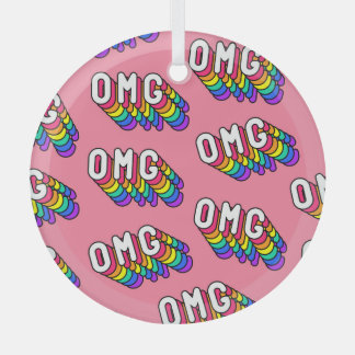 Adorno De Cristal Papel de escritorio Quirky OMG Pink Comic