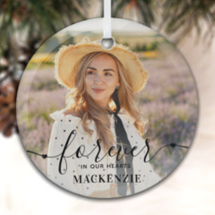 Adorno De Cristal Para siempre en nuestros corazones - Conmemoración