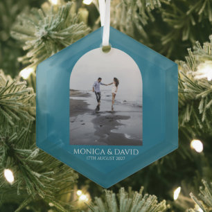 Adorno De Cristal Pareja de arco moderno Foto Minimalista