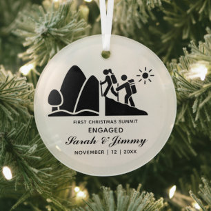 Adorno De Cristal Pareja de navidades Minimalistas de excursión en m