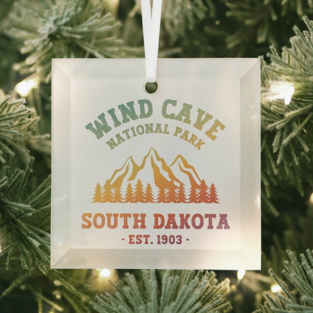 Adorno De Cristal Parque nacional de las Cuevas del Viento en Dakota (in situ)