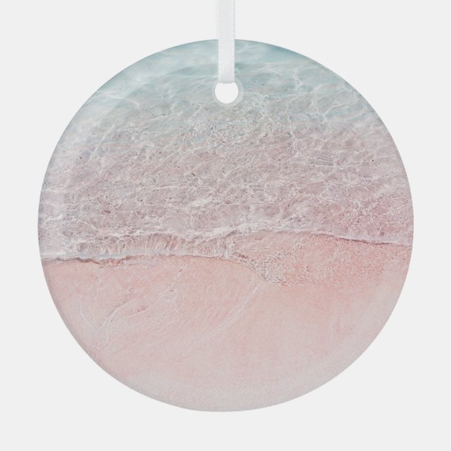 Adorno De Cristal Parque nacional Komodo: Playa de salpicaduras rosa (Anverso)