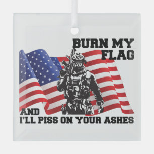 Adorno De Cristal Patriota americano