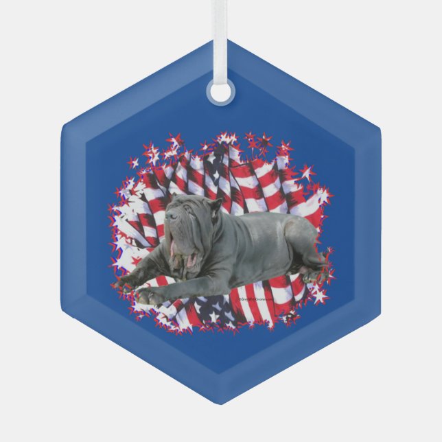 Adorno De Cristal Patriota Napolitano Mastiff (Anverso)