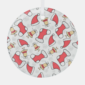 Adorno De Cristal Patrón de Navidades sin inconvenientes, diseño fes