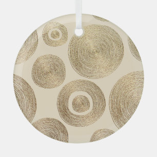 Adorno De Cristal Patrón de oro: diseño lujoso abstracto brillante